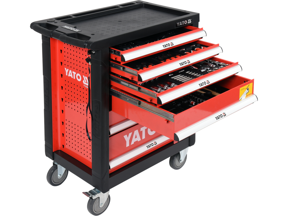 YATO YATYT-55307 6 FIÓKOS SZERSZÁMKOCSI 185 DB